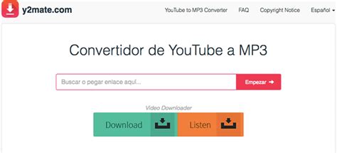 y2mte|Convertidor rápido de Youtube a MP3